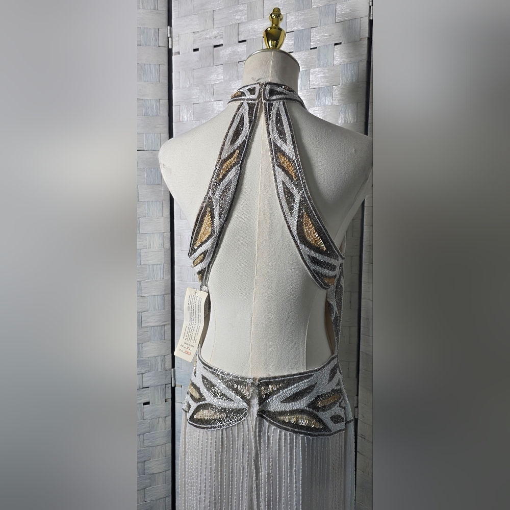 80'S VNTG SCALA FULLY BEADED GOWN - Picture 11 of 16